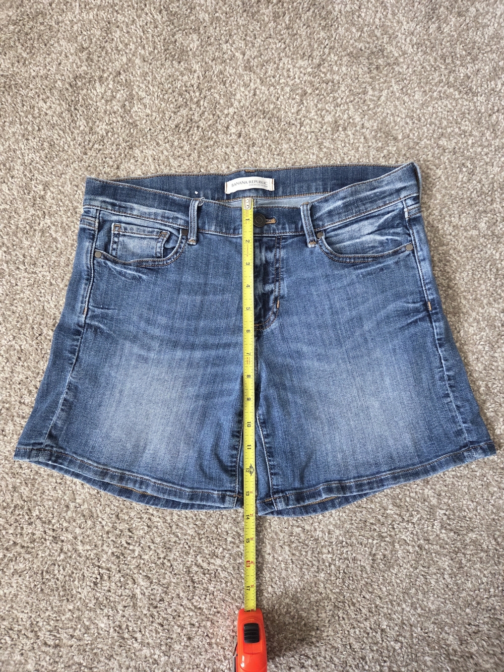 Banana Republic Medium Blue Denim Shorts Midrise Sz 26 Grunge